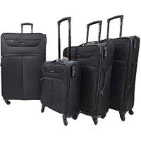Travel Holiday Black Suitcase sets 4Wheel TSA Lightweight Luggage Bags