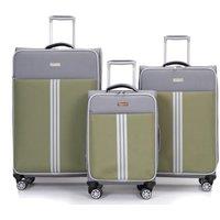 Travel Holiday Grey Cabin Suitcases set 4Wheel Lightweight Luggage Soft Bags