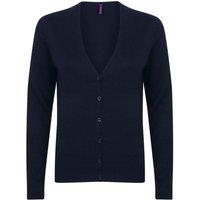 Henbury Women's V-Neck Button Up Cardigan in Navy | Size: XS