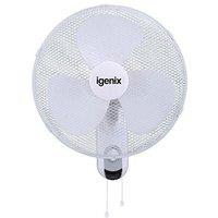 Igenix Wall Mounted Fan, 16 Inch in White