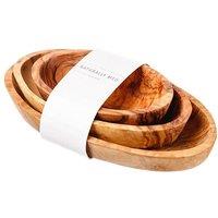 Selbrae House Olive Wood - Stacking Bowl Set in Natural