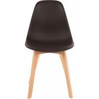 Orsina Black Chair With Beach Wood Legs, Effortless Cleaning Small Chair, Easy to Adjust Bedroom chair