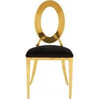 Orsina Sarita Stackable Oval Dining Chair in Gold