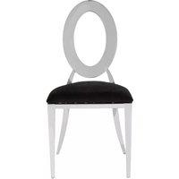 Orsina Sarita Stackable Oval Dining Chair in Silver