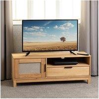 Seconique Corona Rattan 1 Door 1 Drawer TV Unit in Natural
