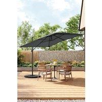 Large Square Canopy Rotating Outdoor Cantilever Parasol with Fillable Base