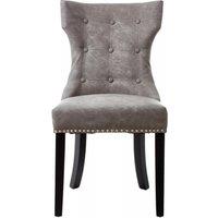 Orsina Grey Velvet Chair, Enchanting Sleep Chair, Easy to Assemble Borg Chair, Comfy Dining Chair
