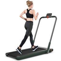 Folding Treadmill 2 In 1 Electric Running Machine Walking Treadmill w/ LED Display Remote Control