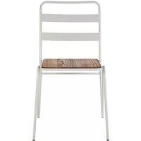Orsina Metal Chair, Ready To Enjoy Metal Outdoor Chair, Effortless Cleaning Metal Chair, Versatile Small Chair in White