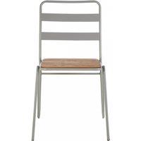 Orsina Metal Chair, Ready To Enjoy Metal Outdoor Chair, Effortless Cleaning Metal Chair, Versatile Small Chair in Grey