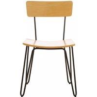 Orsina District Chair, Contemporary Wood Back Chair, Space- Saving Wooden Chair, Comfortable Living Room Chair in Yellow