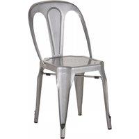 Orsina Grey Chair with Metal Frame, Comfy Grey Outdoor Metal Chair, Effortless Cleaning Metal Chair