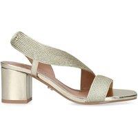 Carvela Women's 'Gala Block' Fabric Heels in Gold | Size: 3