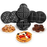 VonShef 3 in 1 Non-Stick 800w Waffle Maker in Black