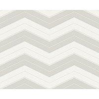 A.S. Creation Zig zag Chevron Stripy Geometric Modern Wallpaper in Light Grey