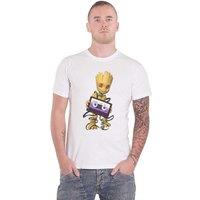 Marvel Guardians Of The Galaxy Cosmic Tape T-Shirt in White | Size: Medium