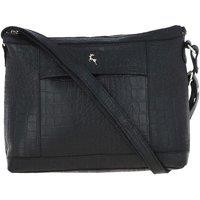 'Carlotta' Croc Print Real Leather Shoulder Bag