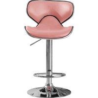 netfurniture Polsode Bar Stool PU Chrome & Pink (2s)