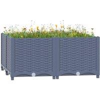 Raised Bed 80x80x38 cm Polypropylene