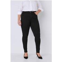 Evans Women's High Waisted Skinny Jeans in Black | Size: 14S