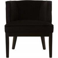Orsina Daxton Velvet Rounded Chair in Black