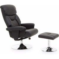 Interiors by Premier Denton Leather Effect Reclining Chair And Footstool