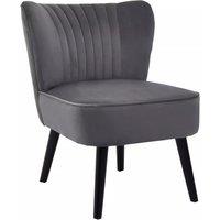 Orsina Regents Park Velvet Chair in Grey