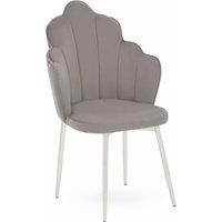 Orsina Tian Velvet Chair in Grey