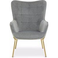 High Back Velvet Armchair with Gold Legs, Versatile And Durable Armchair, Easy to Maintain Bucket Chair