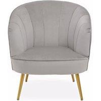 Orsina Modern Yolanda Velvet Chair, Exquisite & Cozy Desk Chair Velvet, Easy to Clean Velvet Accent Chair in Grey
