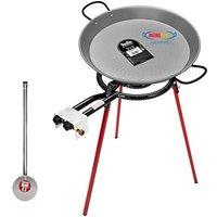 Paella Cooking Set with 46cm Polished Steel Paella Pan