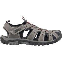 PDQ Men's Toggle & Touch Fastening Synthetic Nubuck Trail Sandals in Grey | Size: 5