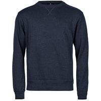 TEE JAYS Men's Ribber Interlock Crew Neck Sweatshirt in Navy | Size: 3XL