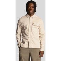 Lyle & Scott Men's Garment Dyed Overshirt Ecru | Size: Medium