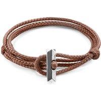 ANCHOR & CREW Men's Oxford Silver & Rope Bracelet in Copper