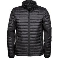 TEE JAYS Men's Crossover Padded Jacket in Black | Size: Large