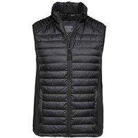 TEE JAYS Men's Crossover Quilted Gilet in Black | Size: Medium