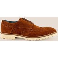 Oswin Hyde Men's Eli Wide Fit Derby in Dark Brown | Size: 7