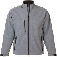 SOL'S Men's Relax Soft Shell Jacket (Breathable, Windproof & Water Resistant) in Grey | Size: Small