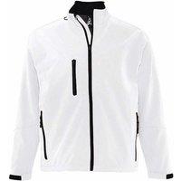 SOL'S Men's Relax Soft Shell Jacket (Breathable, Windproof & Water Resistant) in White | Size: Medium
