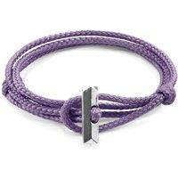 ANCHOR & CREW Men's Oxford Silver & Rope Bracelet in Lilac