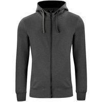 Clique Men's Classic Melange Full Zip Hoodie in Dark Grey | Size: XS