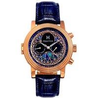 Legacy Leather-Band Watch with Day & Date