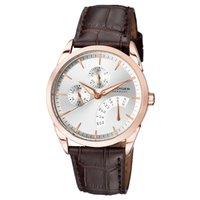 Hamelin Watch With Silver Dial and Dark Brown Leather Strap
