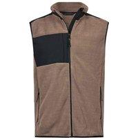 TEE JAYS Men's Mountain Fleece Body Warmer in Light Brown | Size: XL
