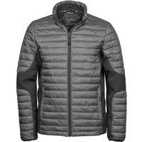TEE JAYS Men's Crossover Padded Jacket in Pale Grey | Size: Medium