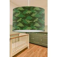 Dinosaur Camouflage Lampshade Green