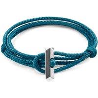 ANCHOR & CREW Men's Oxford Silver & Rope Bracelet in Blue