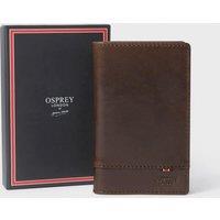 OSPREY LONDON Men's The London Leather Micro Leather Dress Wallet in Brown