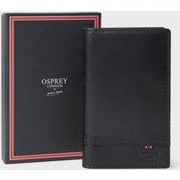 OSPREY LONDON Men's The London Leather Micro Leather Dress Wallet in Black